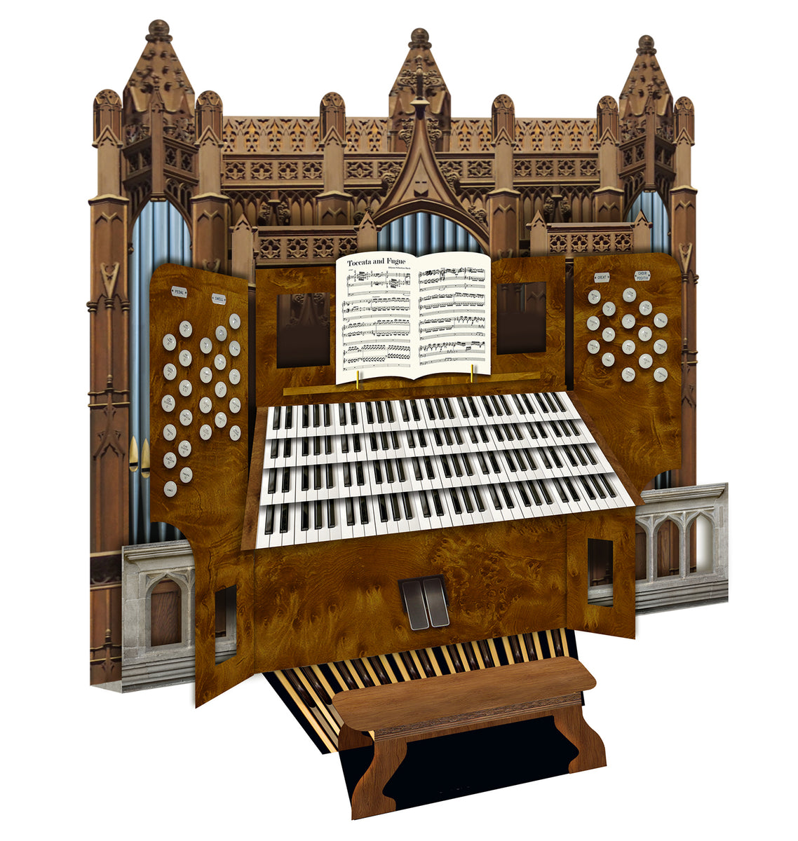 Cathedral Pipe Organ Greeting Card – ORGANMASTER SHOES
